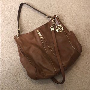 Camel Colored Authentic Leather Michael Kohrs Bag